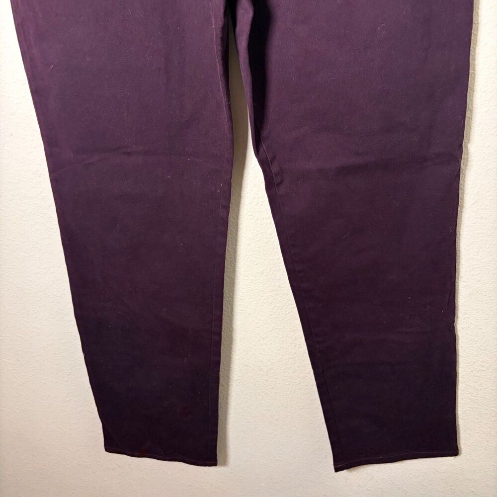 Glorida Vanderbilt Amanda Pants Women's 14 Purple Tapered Casual Solid - Picture 4 of 11